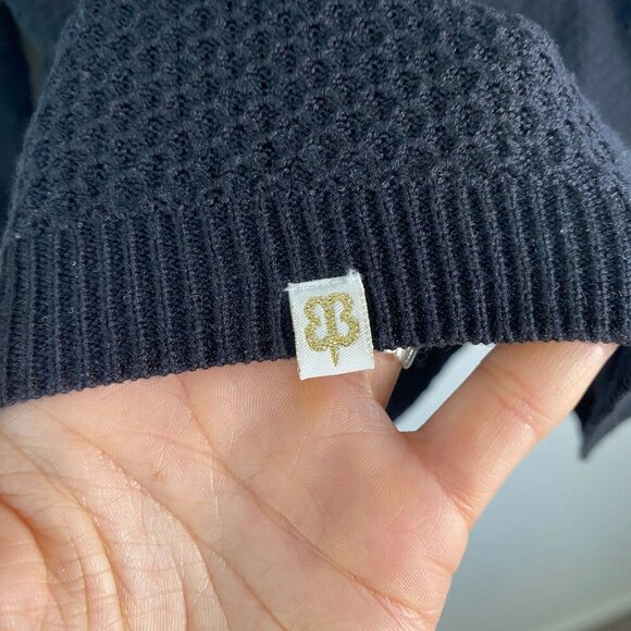 BetaBrand No Sweat Rayon & Performance Cashmere V Neck Sweater Black Size S - Picture 8 of 12